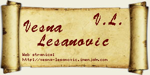 Vesna Lešanović vizit kartica